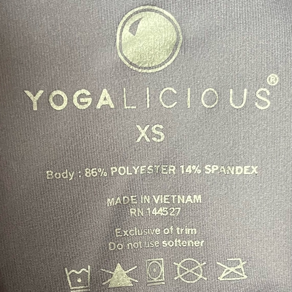 YOGALICIOUS BLUE GRANITE LEGGINGS - Picture 4 of 5